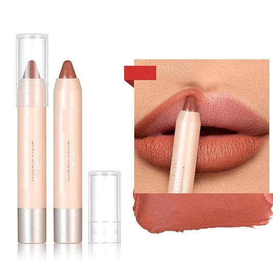 8 Colors High Pigmented Smooth Matte Lip Liner Pencil, Waterproof Velvet Lipstick Pen, Professional Lip Liner for Girls and Women (02)