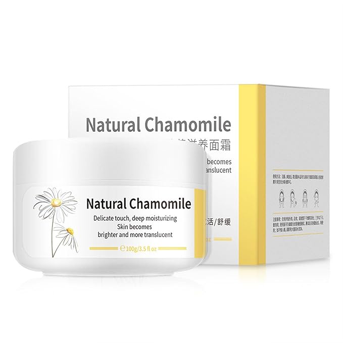 Calm Skin Chamomile Moisturizer Cream,Hydrating, Redness Relief Face Moisturizer Lotion w Chamomile,For Dry, Oily, Sensitive Skin,Wrinkles & Fine Lines
