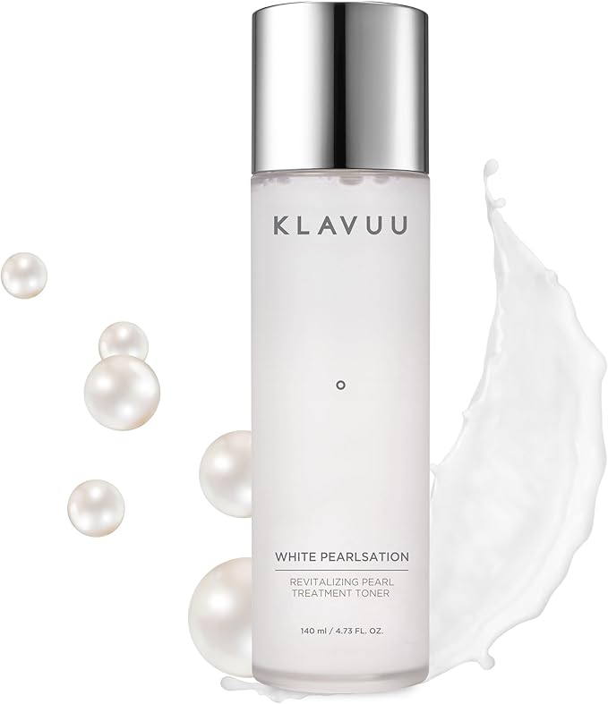 KLAVUU Deep Hydrating Milky Toner with Pearl Extract– Niacinamide, Hyaluronic Acid, Lightweight Facial Toner for Glass Skin and Wrinkle Care, Anti Aging, Korean Moisturizer Skincare for Women (4.76oz)