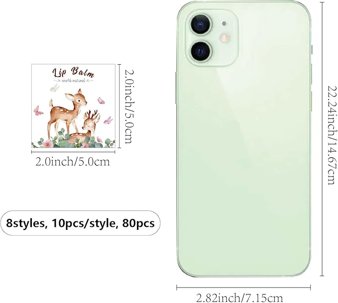 CRASPIRE 80Pcs 8 Styles Lip Balm Lipsticks