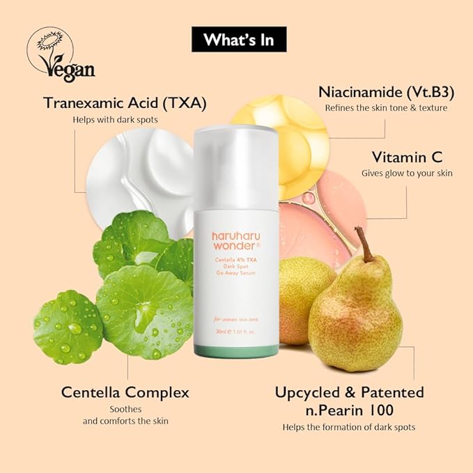 haruharu wonder 4% TXA Gel Serum, 1.01 fl. oz, Niacinamide, Tranexamic Acid, Vitamin C & Centella, Korean Skincare