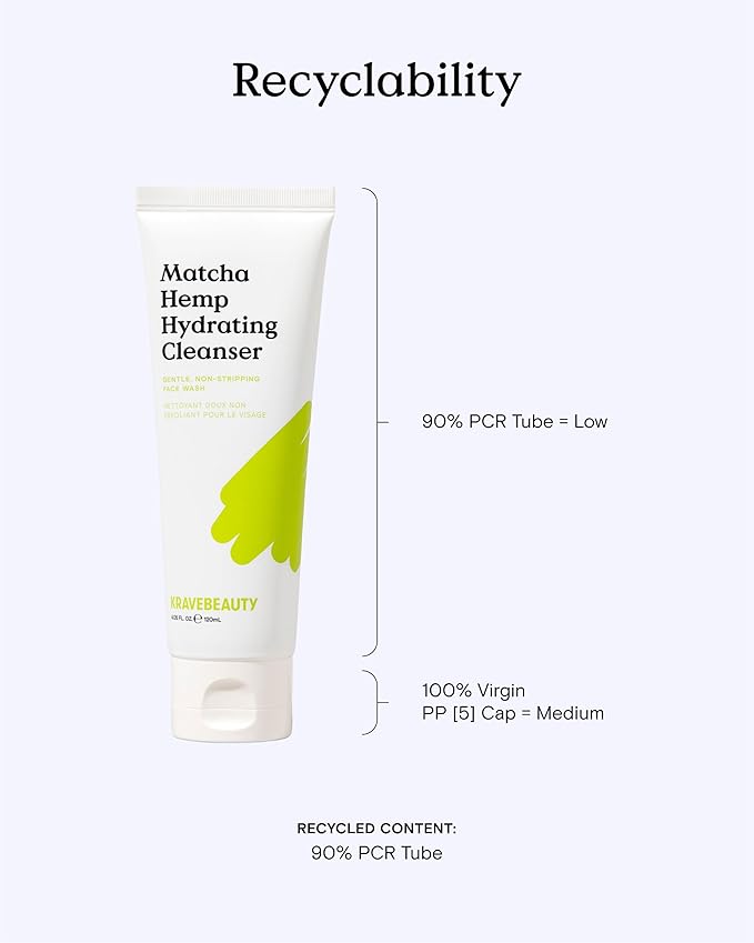 KraveBeauty Matcha Hemp Hydrating Cleanser, Non-Stripping