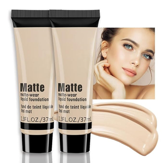 2 Pack Liquid Foundation Cream for Face Makeup,Durable