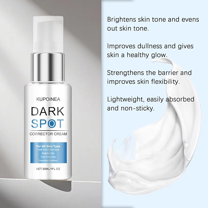 Dark Spot Corrector Cream with Retinol & Niacinamide Fade Age Spots, Sun Spots, Sun Damage & Uneven Skin Tone, Ceramide Barrier Repair + Hyaluronic Acid Hydration for/Serum/Women/Men（1 Fl Oz）