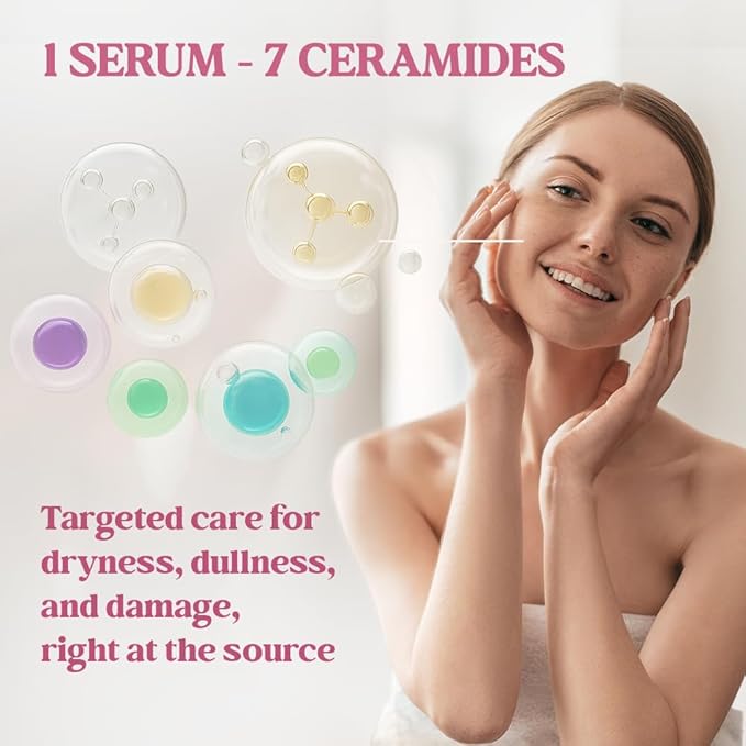 Ceramide Serum for Face - Hydrating Face Serum for Women - Anti Aging - Ceramide Barrier Repair with Centella, Vitamin A C E - Anti Aging Serums for Dry Sensitive Skin - 1 Fl Oz - 2 Pack