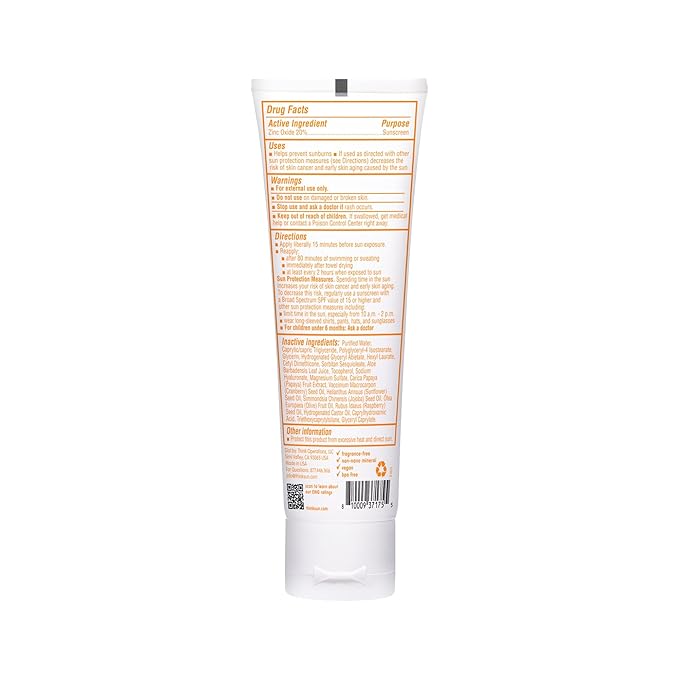 Thinkbaby Mineral Sunscreen, SPF 30 Clear Zinc Oxide Baby Sunscreen, 3 Fl Oz, Natural, Water Resistant Reef Safe Sunscreen, Broad Spectrum UVA/UVB Sun Screen for Sun Protection, Travel Size