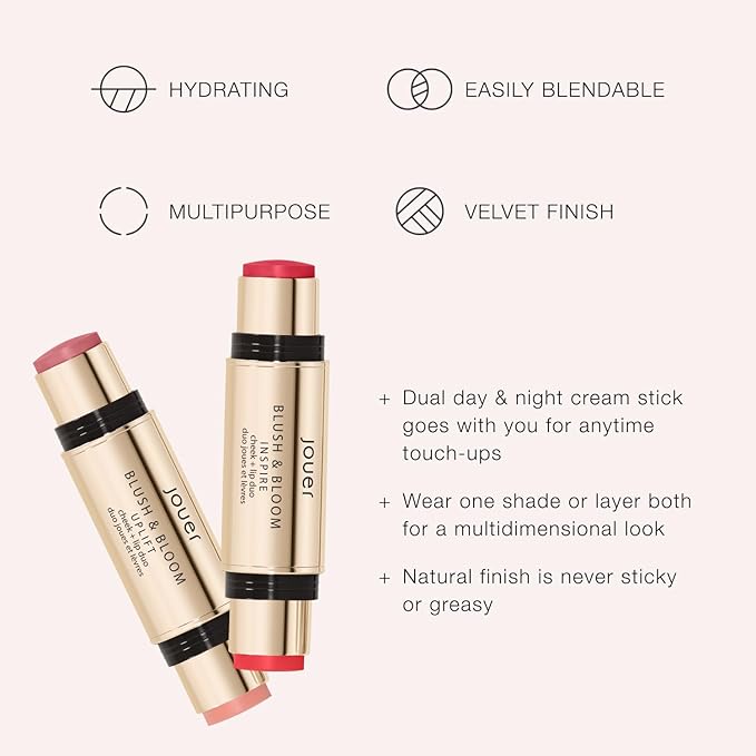 Jouer Blush & Bloom Cheek + Lip Duo Formula, Inspire