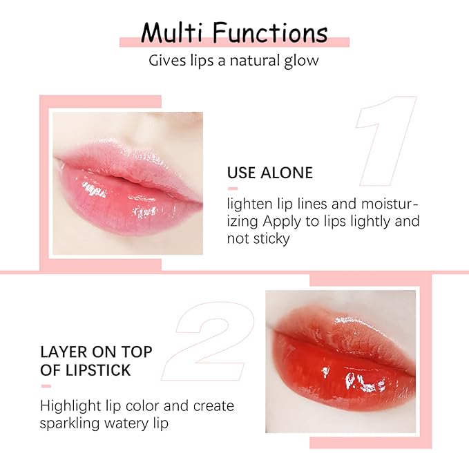 6ml Hydrating Lip Glow Oil, Transparent Plumping Lip 6ml