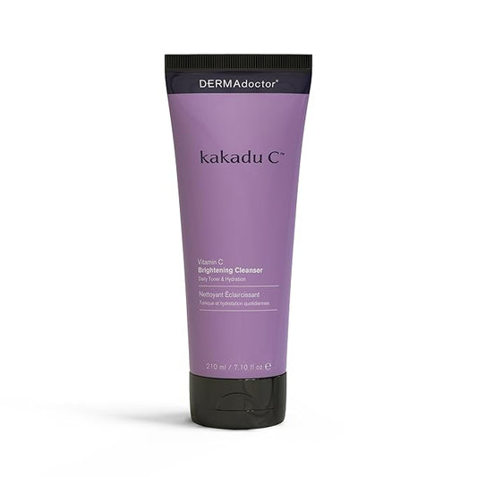 DERMAdoctor Vitamin C Facial Cleanser, Daily Face Wash, Toner, Makeup Remover | High-Potency Vitamin C from Kakadu Plum, Facial cleanser, Face Scrub, Cleanse Pores, Removes oil, Sunscreen, Pollutants