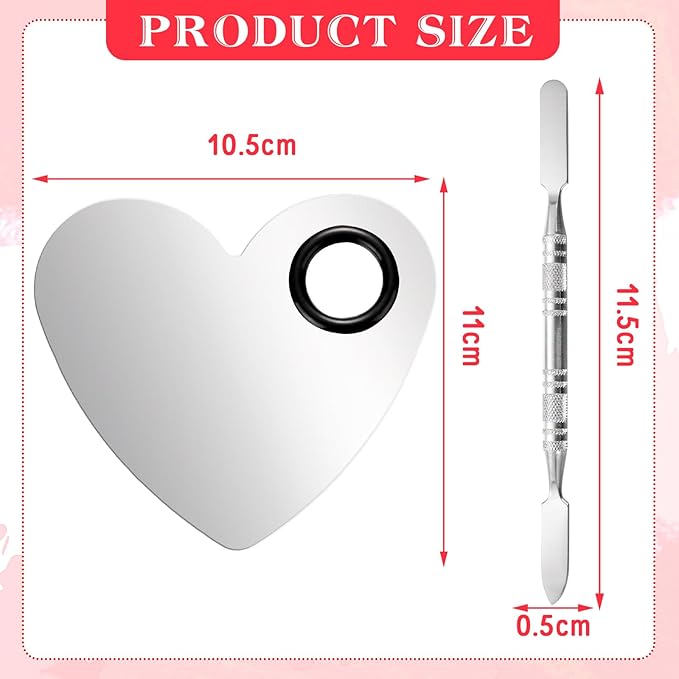 2 Pcs Stainless Makeup Mixing Palette,Tool for Mixing