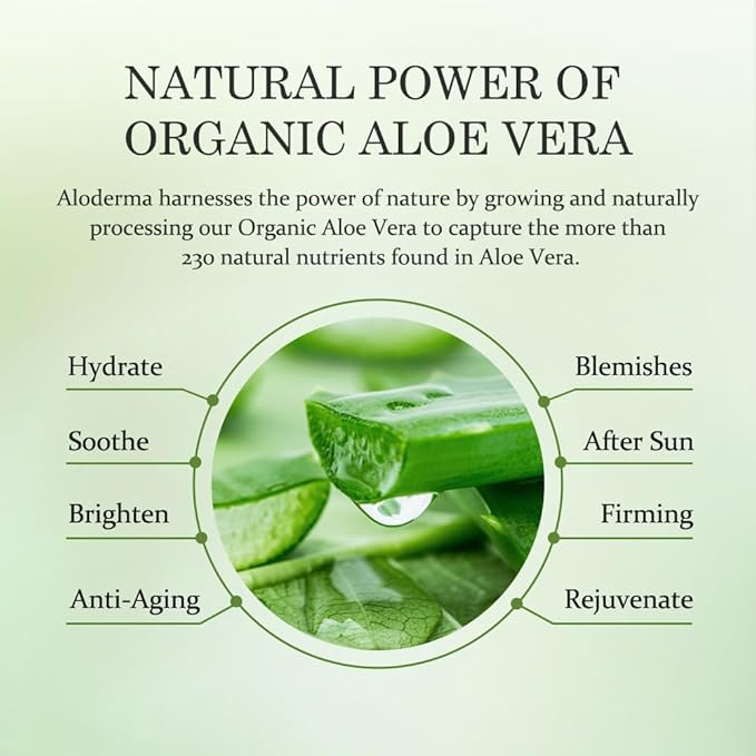 Aloderma Oil Controlling Facial Cleanser Made within 12 Hours of Harvest with Organic Aloe Vera - Clear Breakouts - Wintergreen to Help Purify & Deeeply Cleanse Pores - Calming Aloe Facial Wash, 3.5oz