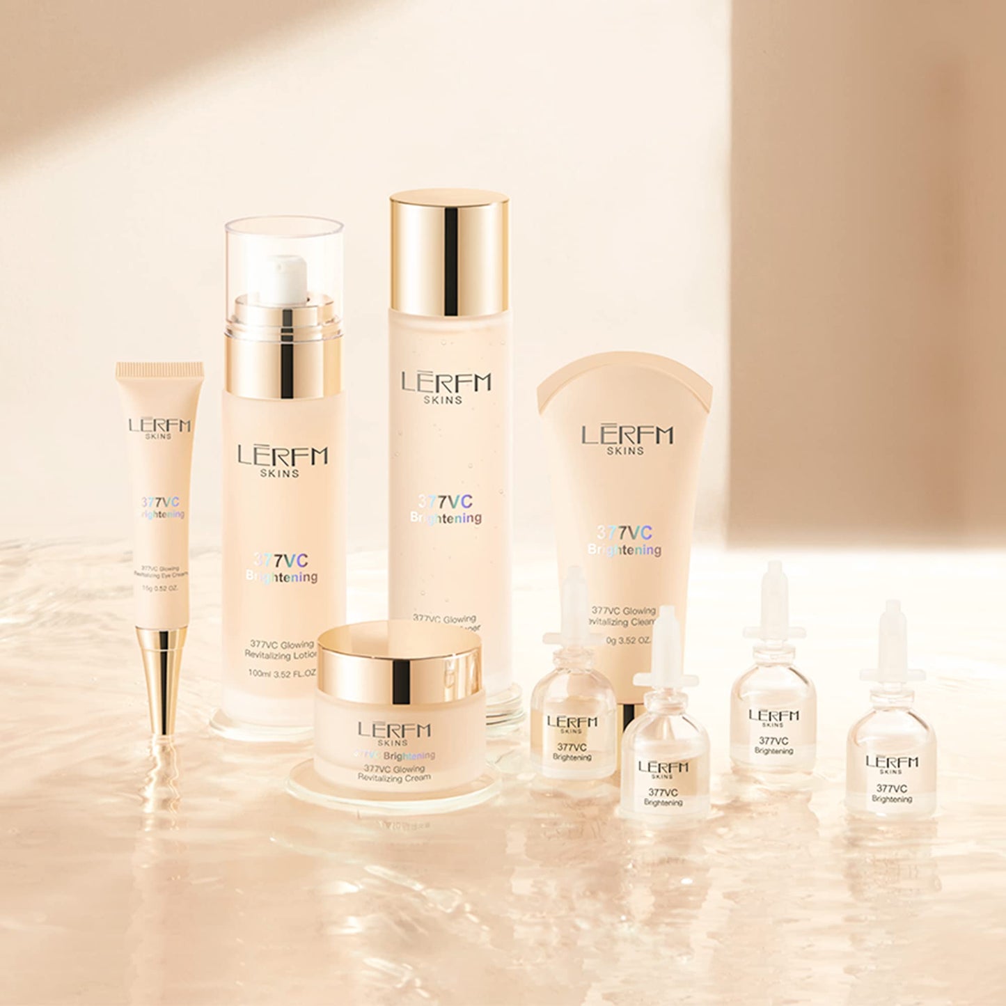 AESTHTANY Skin Care Set 9 in 1 Facial Cleanser, Toner, Serum, Face Lotion, Cream & Eye Cream – Hydrating, Anti-Aging &Brightening Daily Routine for Glowing Skin