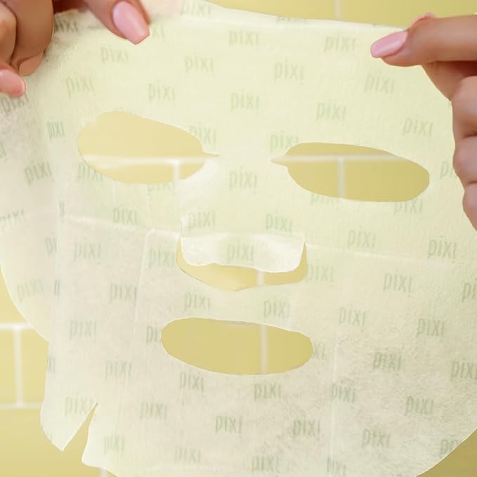 Pixi Beauty Aftersun Sheet Mask, Instant Calming & Soothing Skin Treatment, Aloe Vera, Cucumber & Chamomile Cooling Mask, 3 Masks Per Box 3 x 0.80 oz / 23 gm