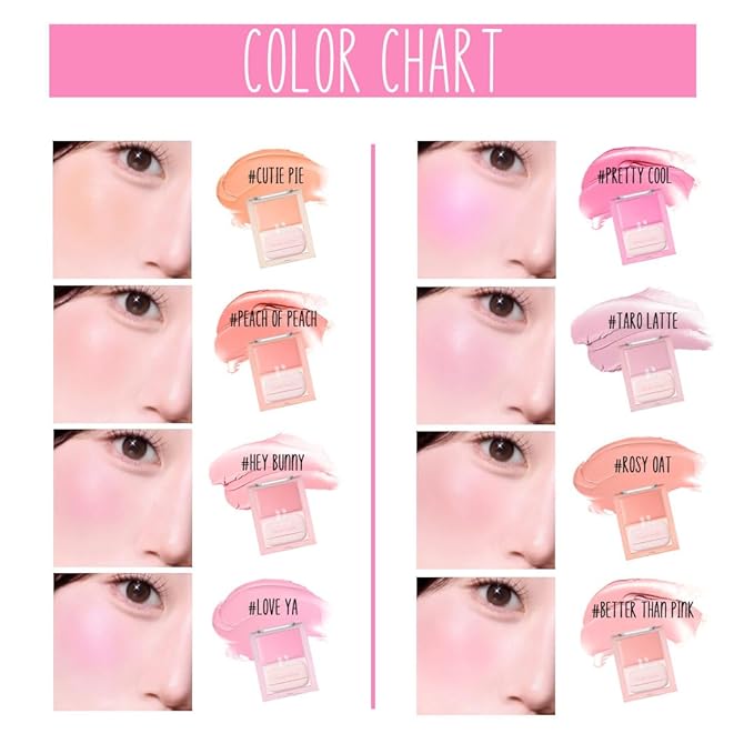 HOLIKA HOLIKA Colored Milk Cream Blush 05 PRETTY Clean, Buildable