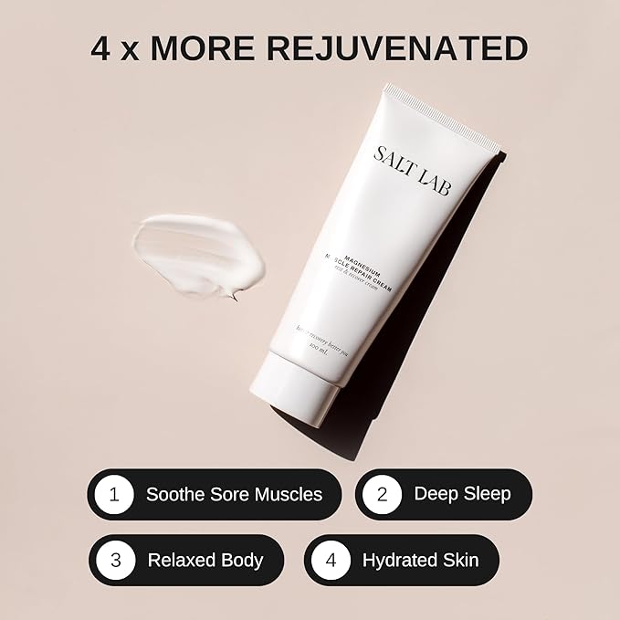 Magnesium Muscle Repair Cream, Lightweight Magnesium Rich Cream With Shea Butter For Muscle & Joint Pain, Scented With Essential Oils, Post Activity Self Care, Non Greasy Formula, 100 Ml