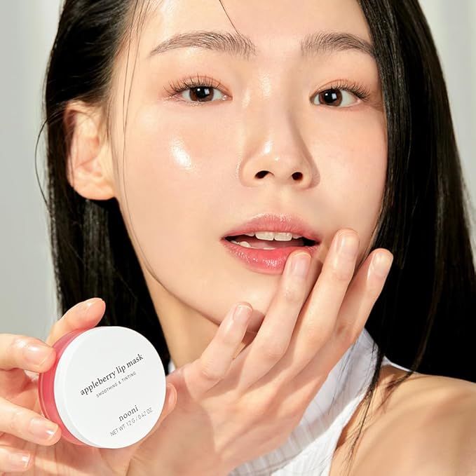 NOONI Vegan Applebutter Lip Mask Overnight – Hydrating Lip Balm & Butter with Shea Butter & Vitamins | Soothing Moisturizer, Softening Treatment for Dry Lips, 0.42 oz