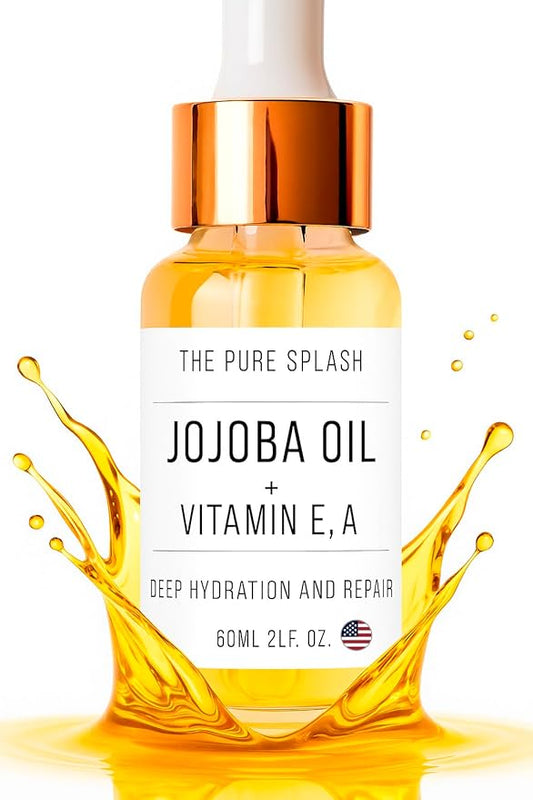 Jojoba Oil with Vitamins A and E – Deep Hydration & Repair | Lightweight, Non-Greasy Face and Body Oil | Antioxidant-Rich Skincare for Soft, Radiant Skin | 60ml