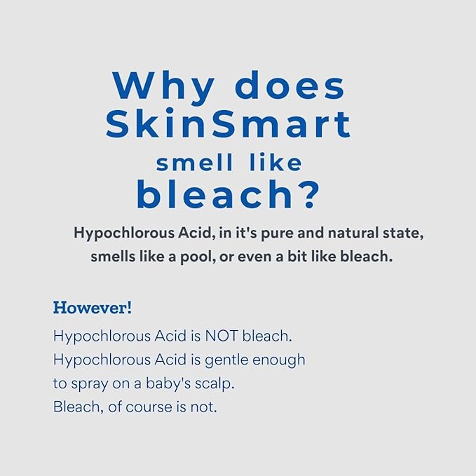 SkinSmart Antimicrobial Wound Therapy, Hypochlorous Acid Safely Removes Bacteria so Wounds Can Heal, 2 Ounce Clear Spray (Pack of 3)
