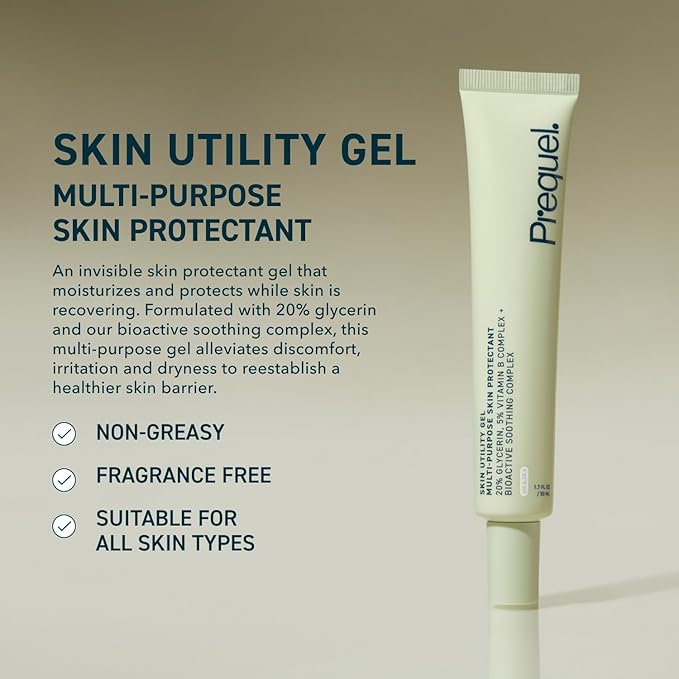 Skin Utility Gel, Moisturizing Protectant. Lightweight Multi-Purpose Face and Body Cream for Dry Skin, Hand Cream for Cracked Hands. Soothing Barrier Support with 20% Glycerin