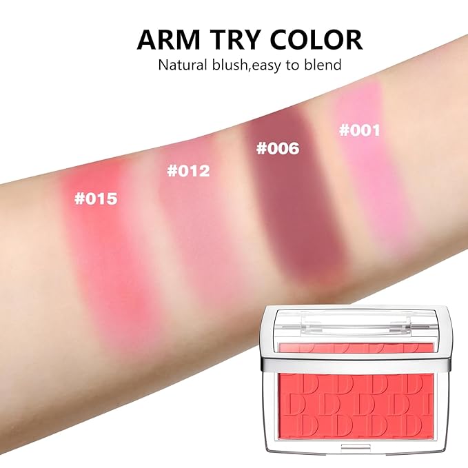 Embossed Blush, Palette Pink Dark Powder Blush Palette