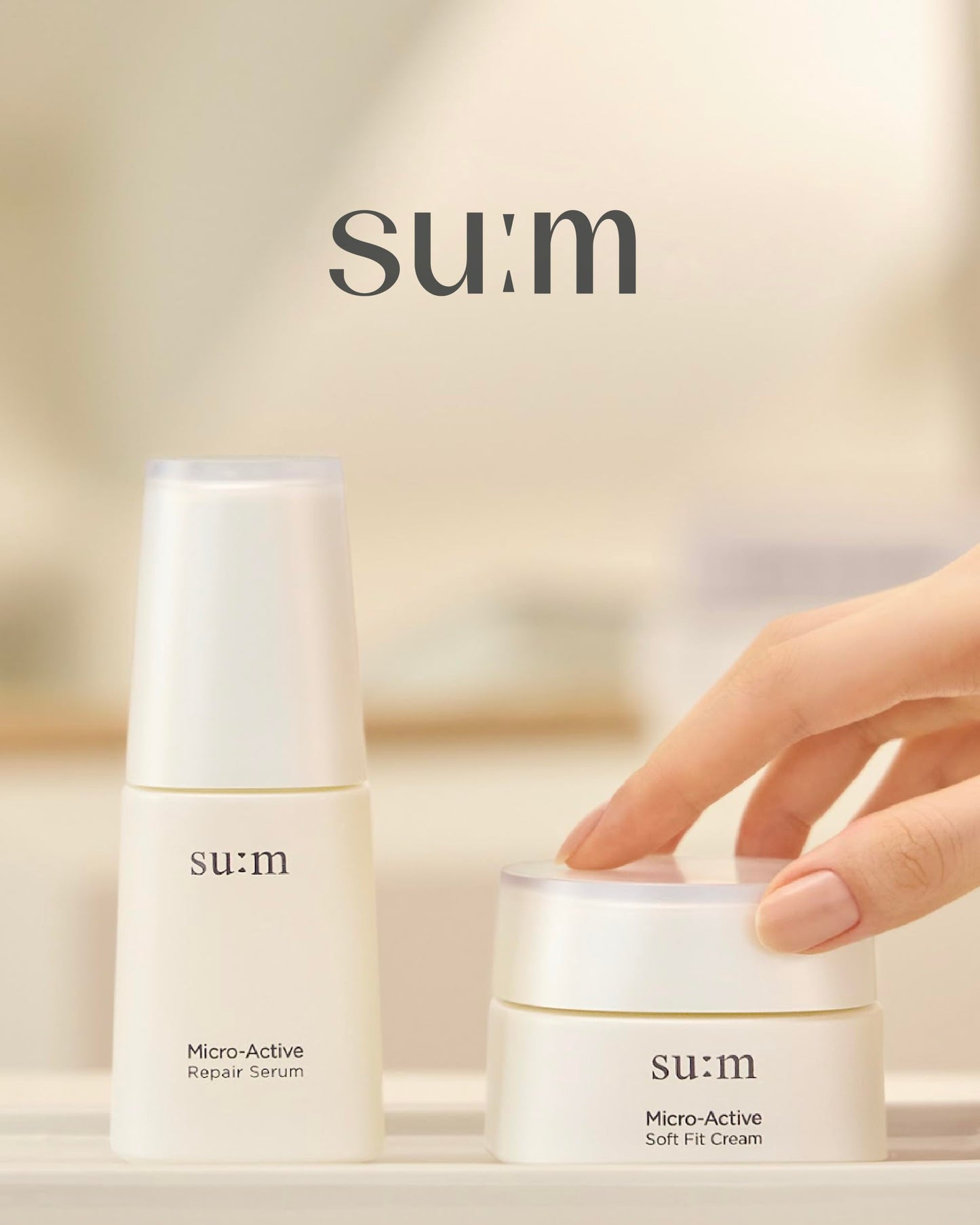 SU:M Micro-Active Repair Serum Set (3-piece set) - Hydrating and Calming Korean Skincare Serum for Sensitive and Acne-Prone Skin, Reduces Pores and Enhances skin tone
