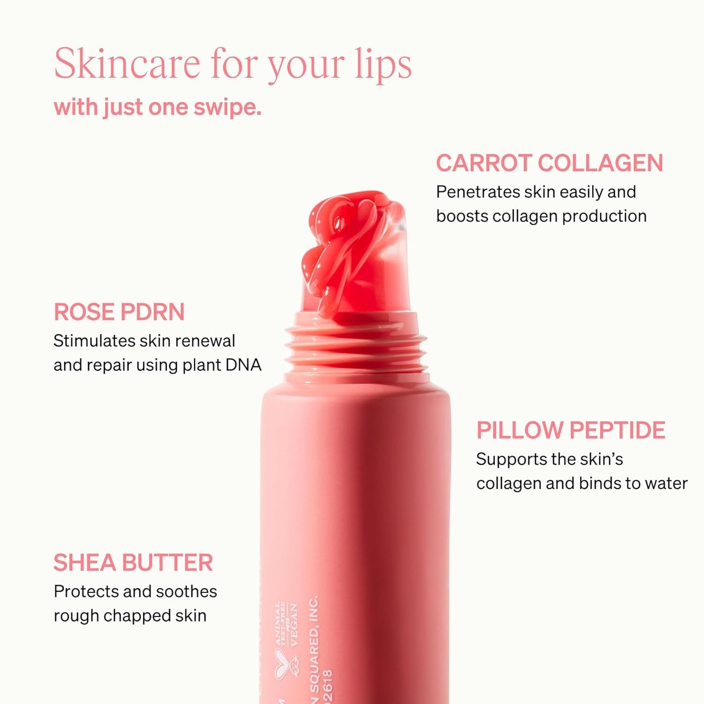 KNEMO LipLock Jelly Serum for Dry Lips, Long-Lasting, Hydrating, Plumping, Glossy Mask with Rose PDRN, Carrot Collagen, Pillow Peptide, Moisturizing Tinted Lip Balm. (Peach Muse)