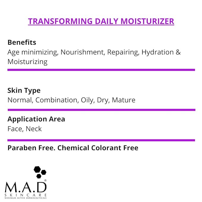 M.A.D Skincare Anti-Aging Transforming Daily Moisturizer 1.7 oz.