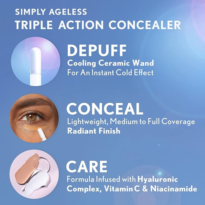 COVERGIRL Simply Ageless Triple Action Concealer, Soft Sable, of 2