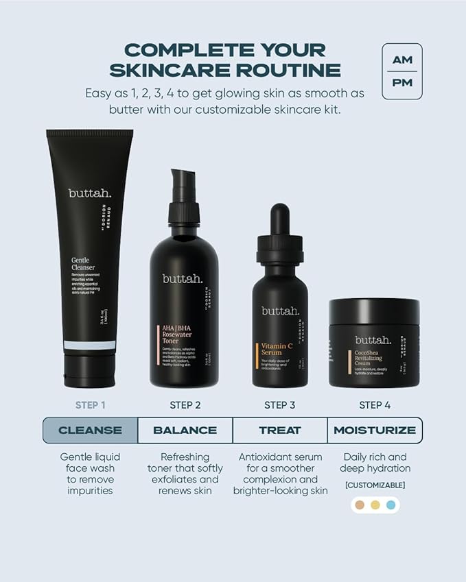 Buttah Skin by Dorion Renaud Facial Cleanser 3.4oz - Clarifying Face Wash - Oil & Dirt Extracting Wash - Daily Cleansing - Naturally Based - Face Wash for Melanin Rich Skin - Black