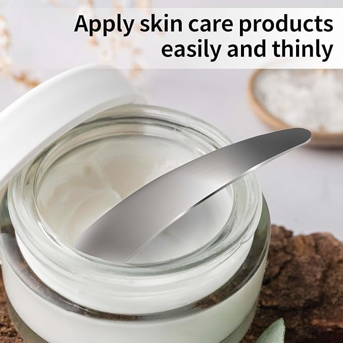 2Pcs Mini Metal Cosmetic Spatulas, Makeup Spatulas, Skincare