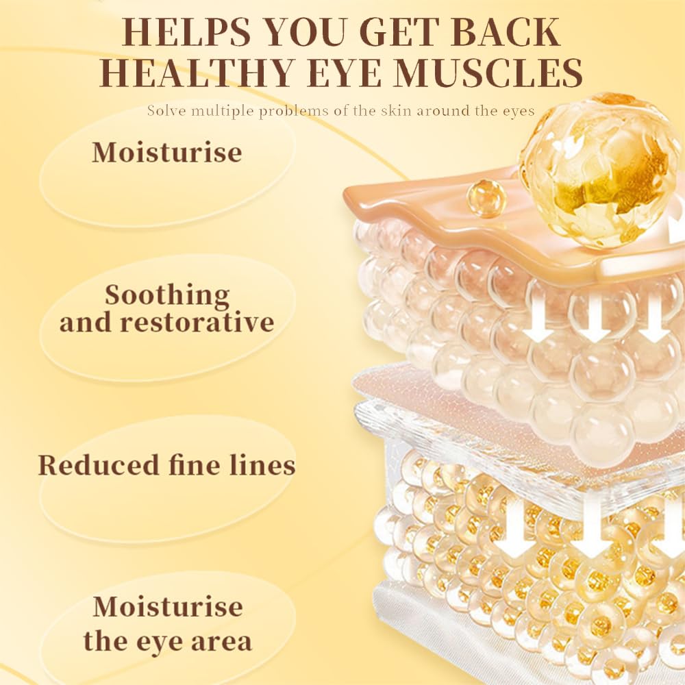 GHFCZOO 30 Pairs Lip & Eye Mask Set - Hydrating Golden Collagen Eye Patches for Dark Circles & Fine Lines, Moisturizing Peach Lip Spa Treatment | Anti-Aging Skincare Combo for Women