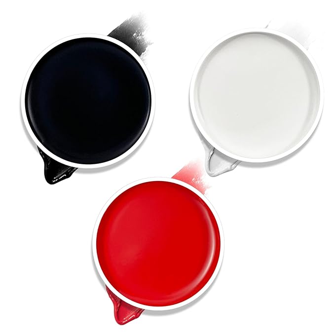 3 PCS Black White Red Face Body Paint
