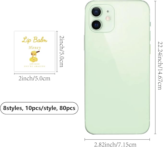 CRASPIRE 80Pcs 8 Styles Labels Lipsticks