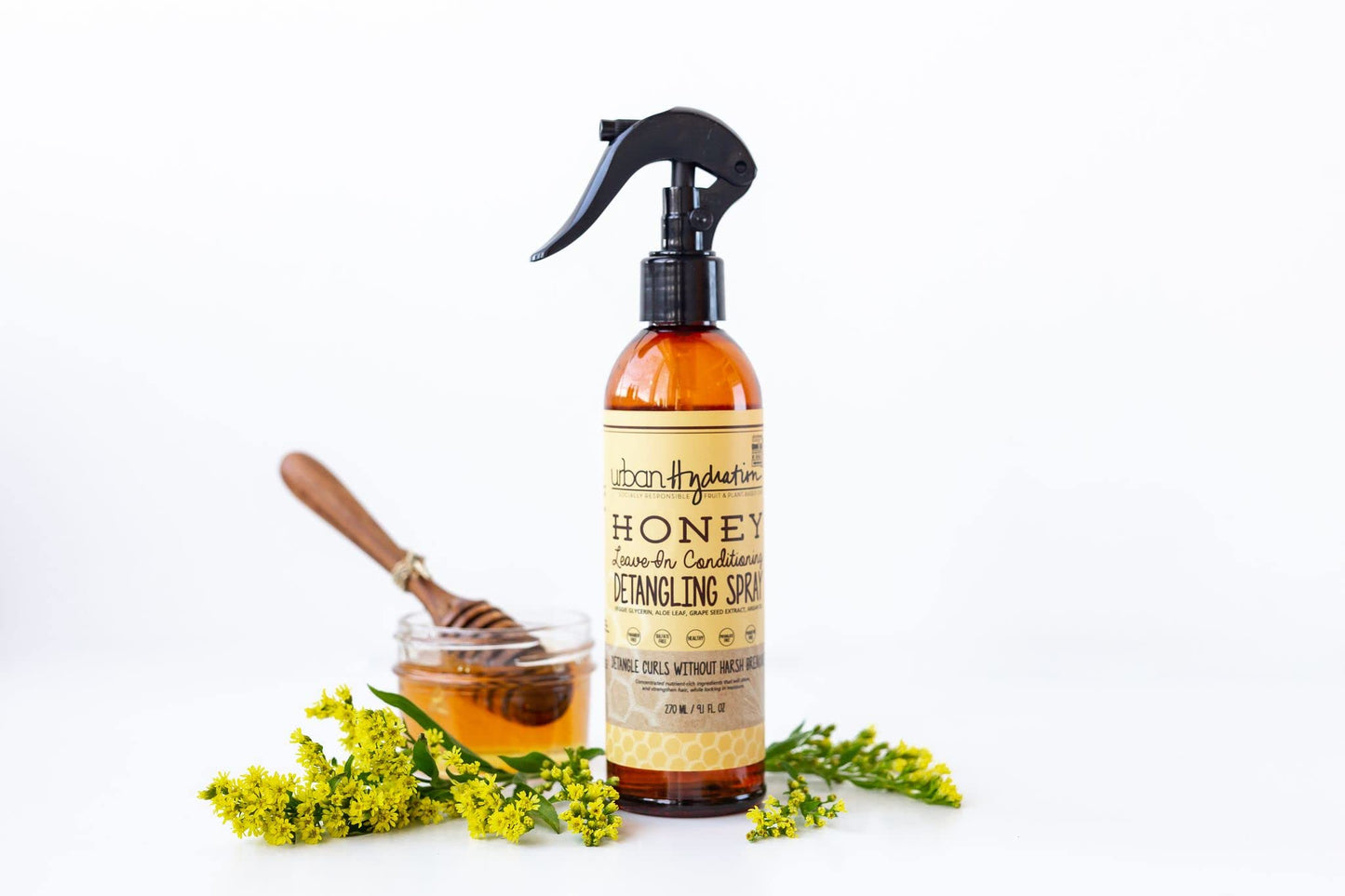 Urban Hydration Honey Health and Repair Trial & Travel Set|Shampoo Conditioner Moisturizer &Detangler Sulfate Paraben Free Detangles Prevents Breakage Tames Frizz & Repair Damage for Smooth Shiny Hair