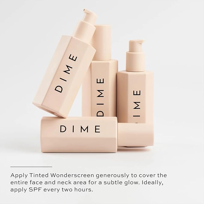 DIME Beauty Tinted Glow Wonderscreen SPF 30, Mineral Sunscreen for Face with 19% Zinc Oxide, Tinted Moisturizer with SPF, 50 g (Shade 01)