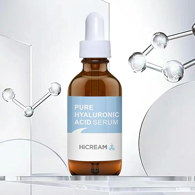 Hyaluronic Acid Serum for Face, Brightening Serum - Even Skin Tone, 100% Pure Anti Aging, Intense Hydration Moisture Non greasy Paraben Free, Water-based Skincare for Face (2 Oz)