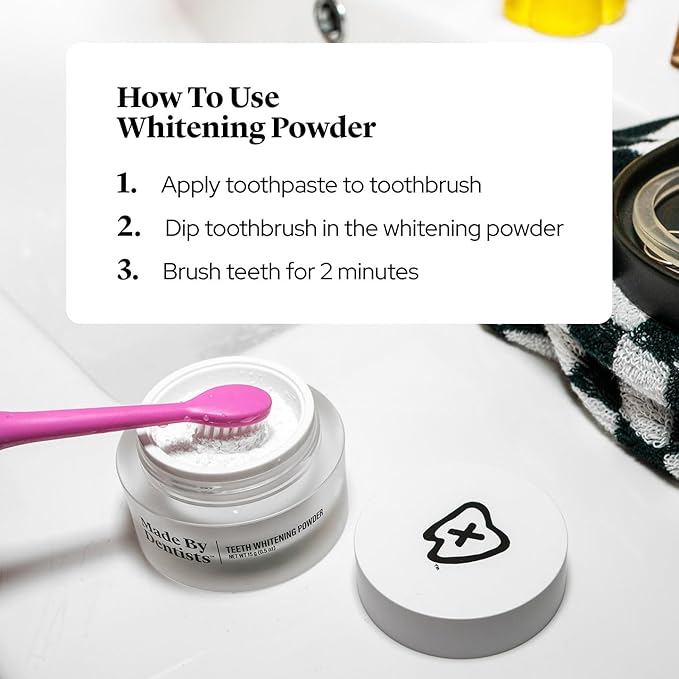 Professional Teeth Whitening Powder - Remineralizing Hydroxyapatite Tooth Powder Formula with Pap, and Diamond Pwdr - Non-Abrasive Stain Remover for Instant Results