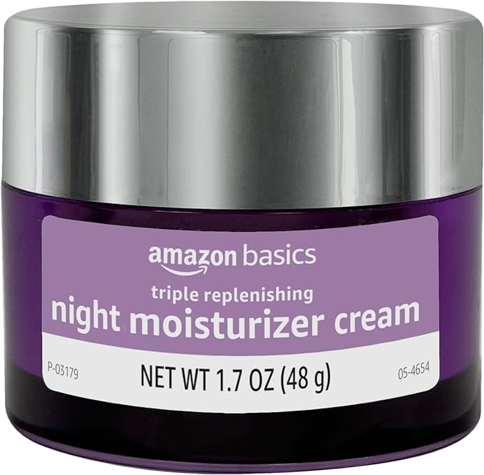 Amazon Basics Triple Replenishing Moisturizer, Night Cream, 1.7 Ounces, 1-Pack