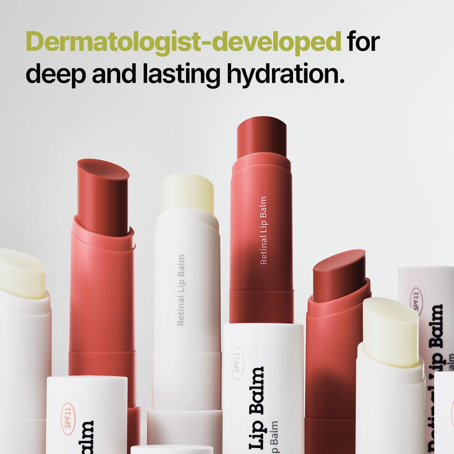 Dr.Different Retinal Lip Balm Clear, Anti-Wrinkle Lip Treatment with Deep Hydration & Long-Lasting Moisture, K-Skincare made by Korean Dermatologist, 0.14oz