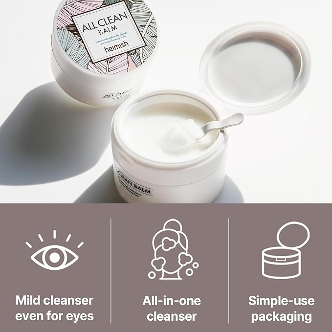 HEIMISH All Clean Balm 4.0fl.oz/120ml - Cleansing Balm, Waterproof Makeup Remover, Face Cleanser, Oil Based Cleanser, Korean Skincare with Natural Aroma Oil, Vegan, For All Skin Types