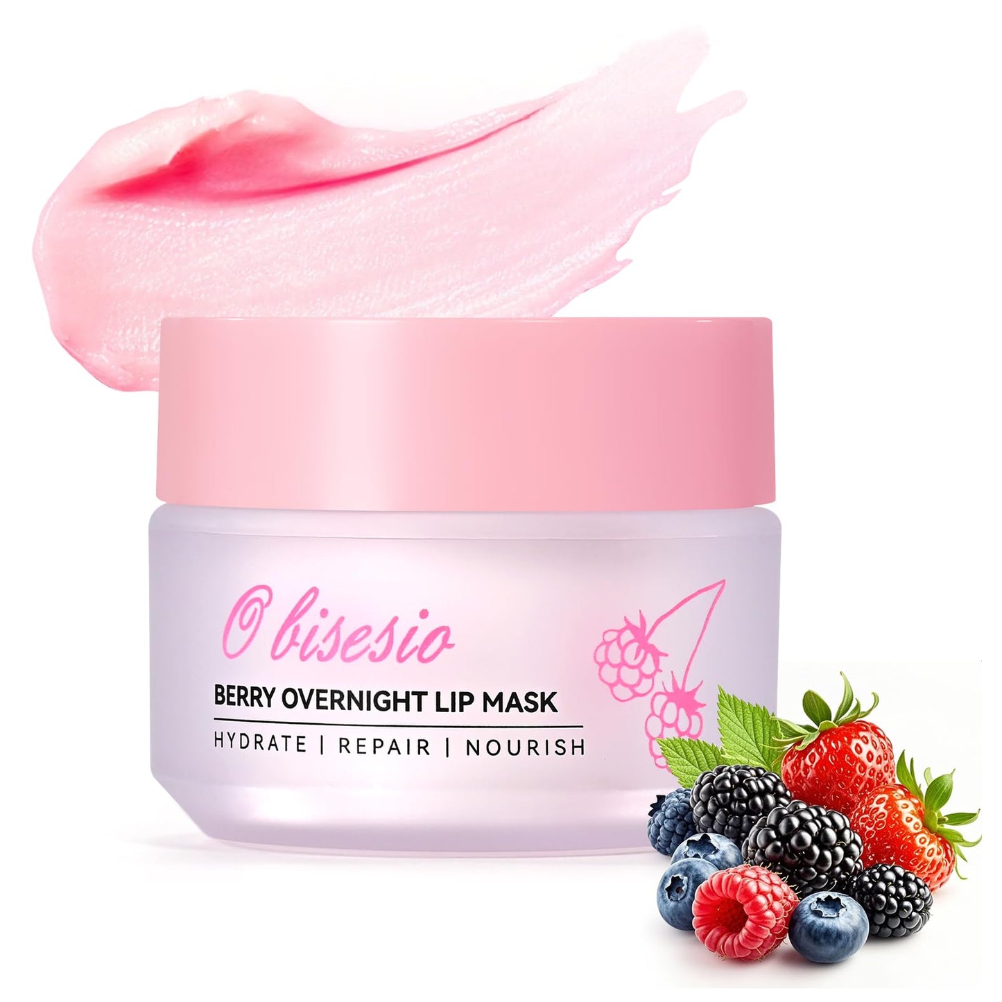 Lip Sleeping Mask,Moisturizing Lip Balm Containing Squalane and Jojoba Oil,Lip Care Cream That Provides Long-Lasting Moisture and Deep Nourishment,Fruity-Scented Lip Balm,Light and Non-Sticky.