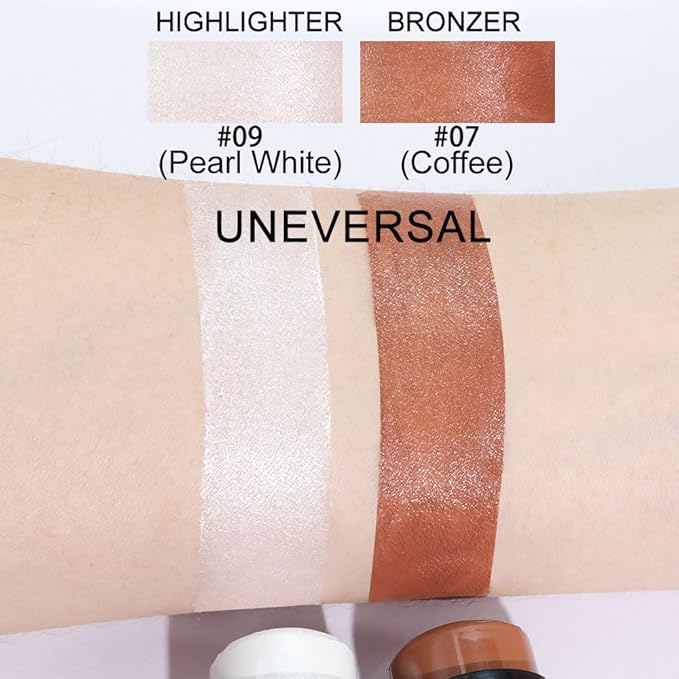 evpct 2Pcs Face Cream Contour Bronzer Sticks Makeup