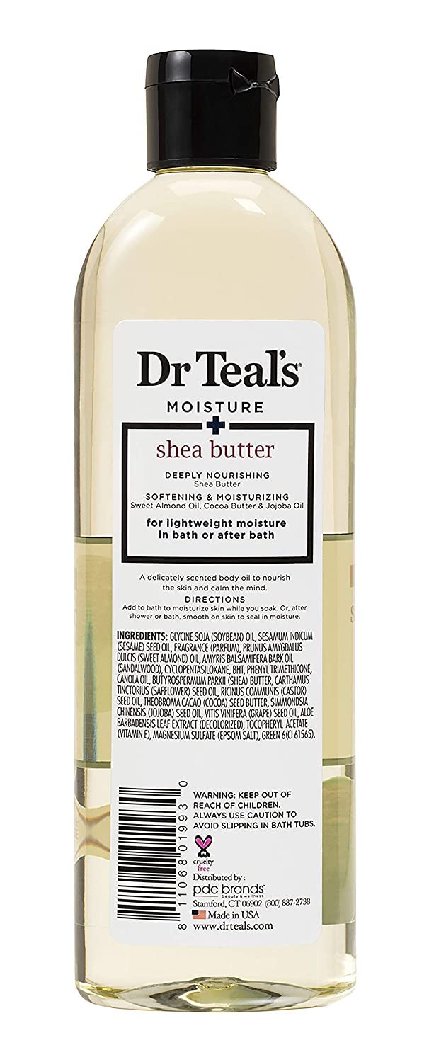 Dr. Teals Bath & Body Oil Variety Gift Set (2 Pack, 8.8oz Ea.) - Ultra Rich Shea Butter & Nourishing Coconut Oil - Essential Oils Hydrate Skin & Alleviate Daily Stress - At Home Spa Kit