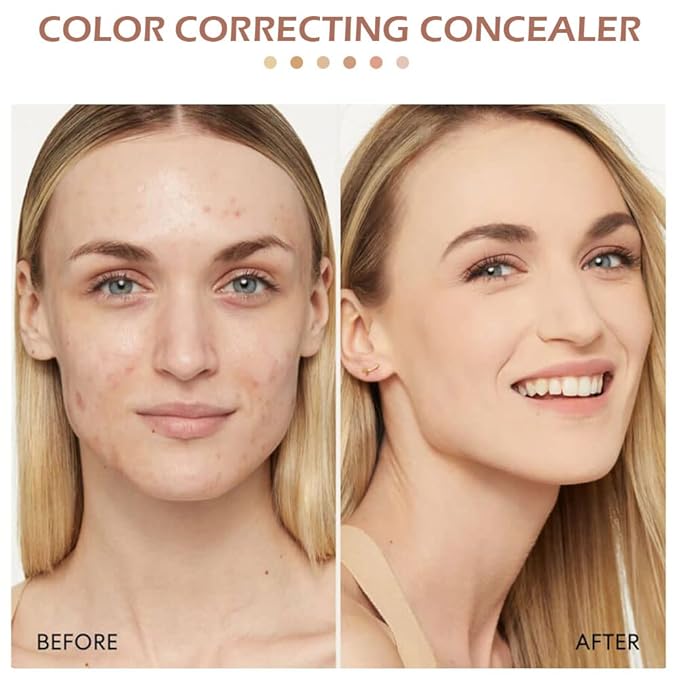 6 Color Correcting Concealer Palette With Concealer Brush,