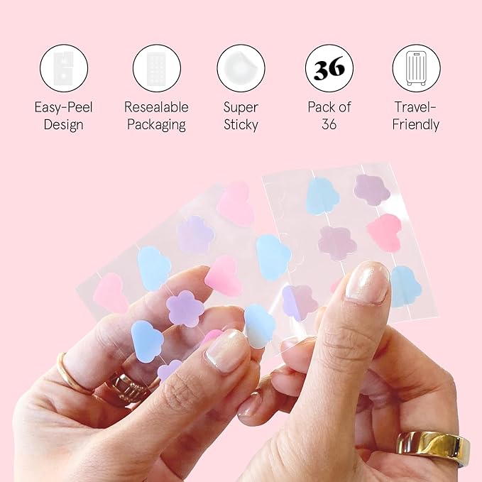 grace & stella Award Winning Pore Strip - Pimple Patches for Face - Hydrocolloid Acne Patches - Absorbs Zits, Reduces Redness - Cute Patches Dermatologist-Tested, Vegan (Multishape, 36 Count)