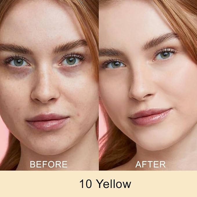 Kaely Color Correcting Concealer,Cream Pot Concealer Full Coverage,under Makeup,10 Yellow