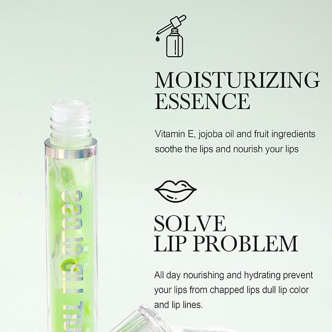 Lip Oil Tinted, 8pcs Moisturizing Lip Glow Oil Moisturizing