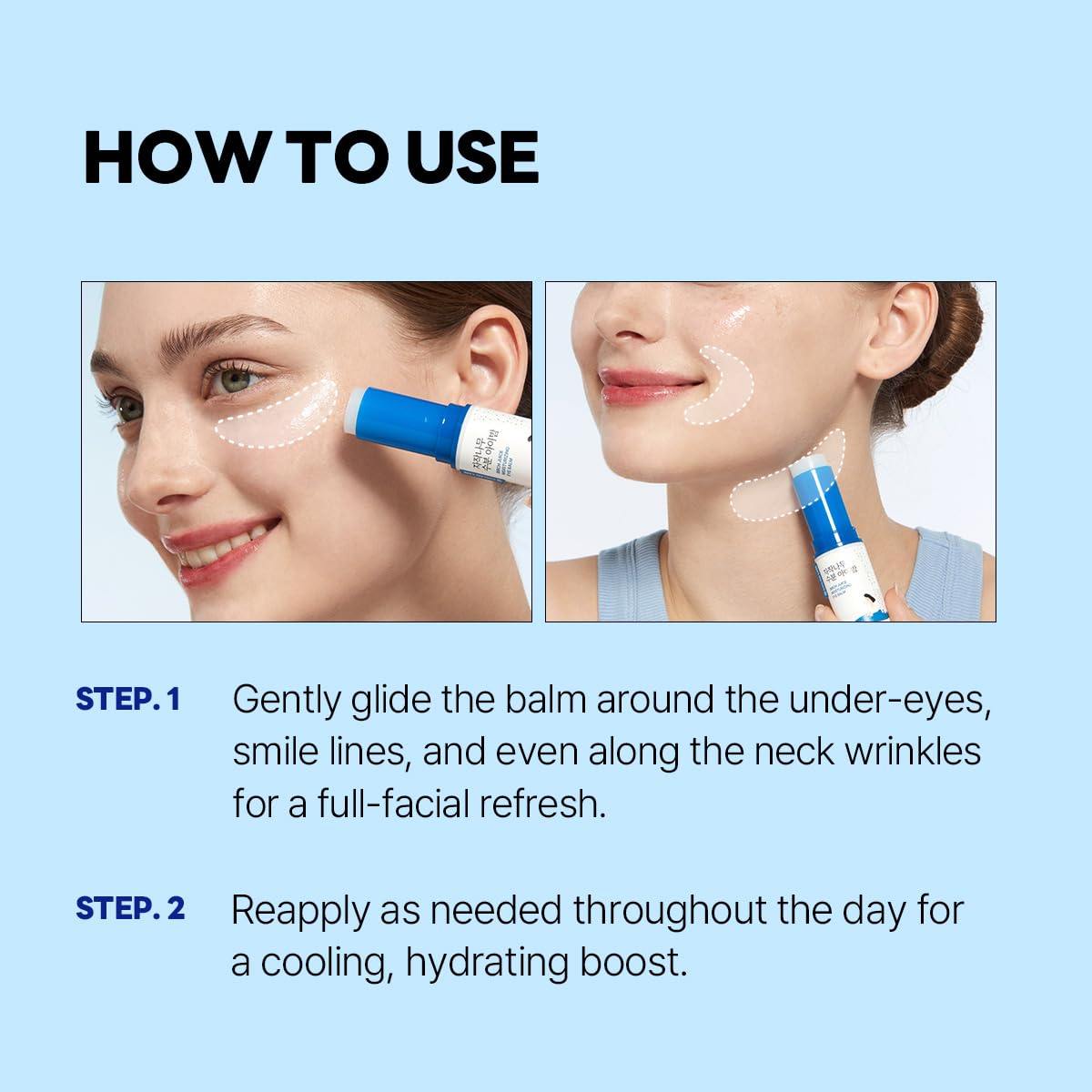 ROUND LAB Birch Juice Icy Cooling Eye Stick – Depuffing Glow Booster Balm for Puffy Eyes, Dark Circles, Fine Lines | On-the-Go Moisturizer | Korean Skincare | 0.35 oz