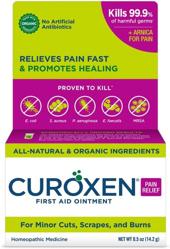 First Aid Ointment - Pain Relief Ointment with Arnica, Topical Ointment for Cuts, Scrapes, and Burns, All-Natural & Organic Ingredients, First Aid Supplies, 0.5 oz Vertical