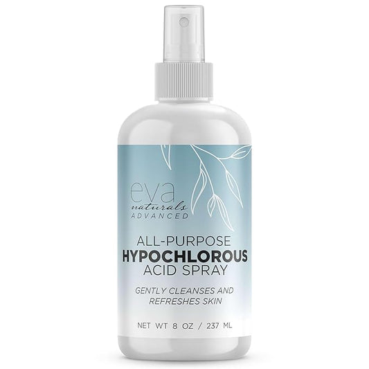 Hypochlorous Acid Spray for Face, Skin, and Body – 0.018% HOCl Facial Mist Toner, Hydrating Cleanser for Acne, Eczema, Rosacea, Eyelids, Pets, Workout, Baby, Back, Redness, Sensitive Care Spray